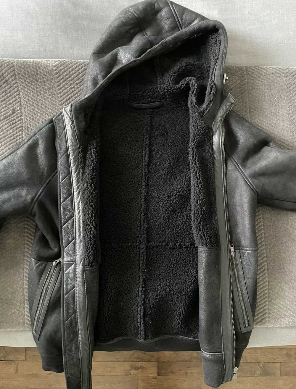 Vince Vince Genuine Shearling Sherpa Hooded Jacke… - image 3