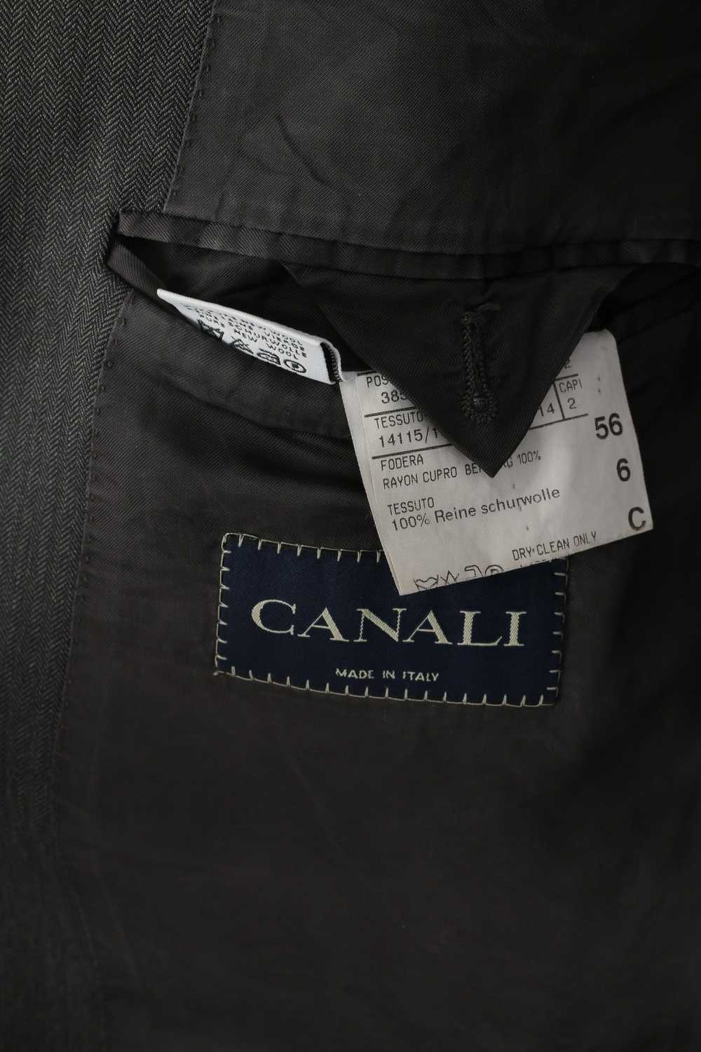 Canali Canali Men 56 46 Blazer Gray Vintage Wool … - image 5