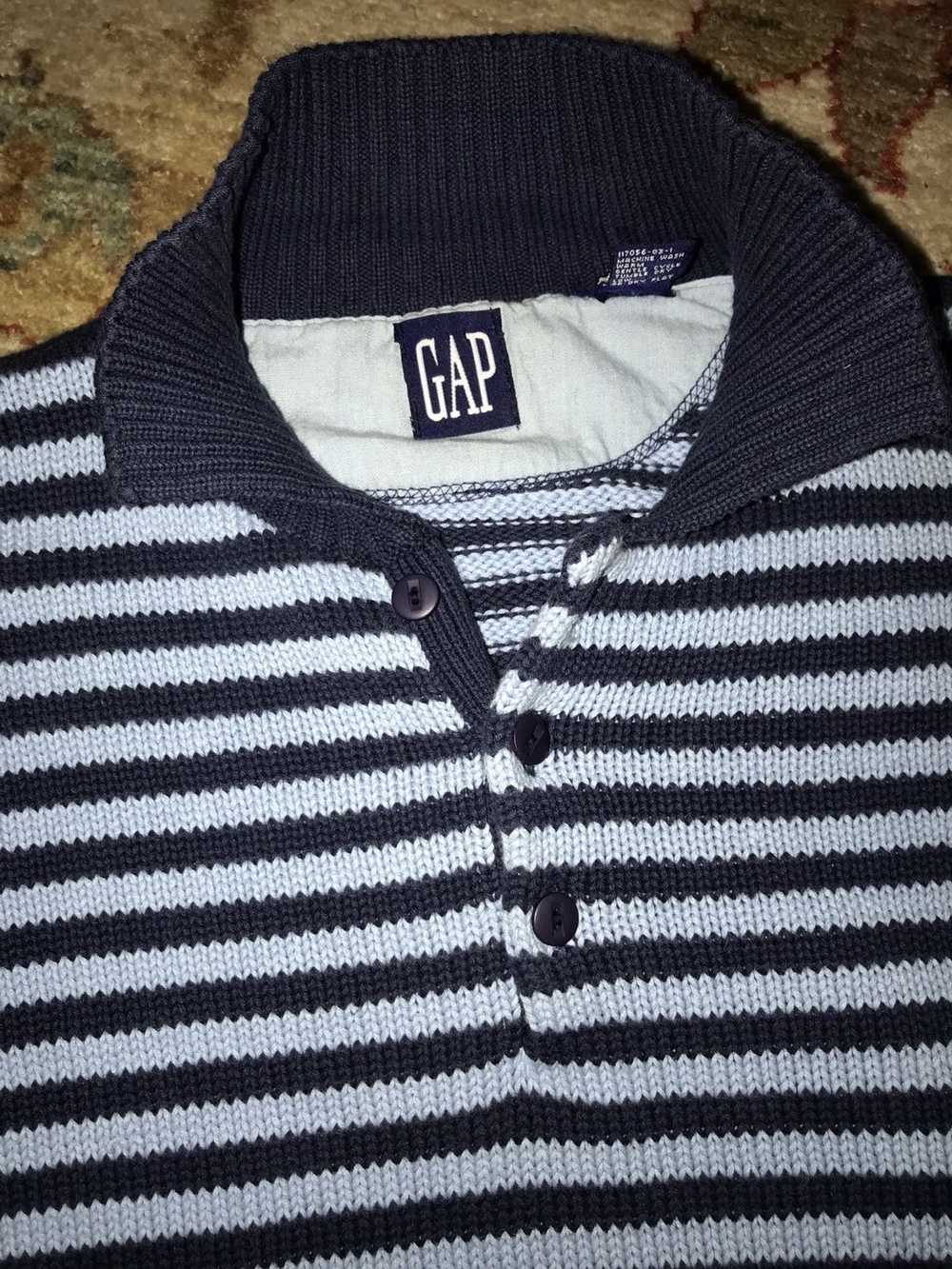 Gap × Vintage VTG 90s GAP Striped Knit Pullover S… - image 3
