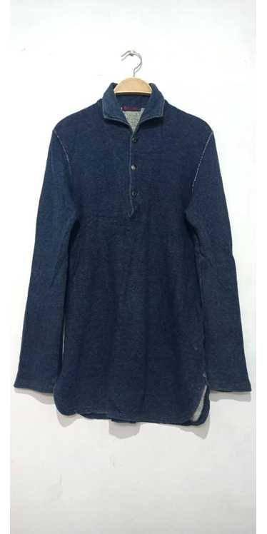 45rpm × R R by 45rpm indigo dyed cotton pullover s