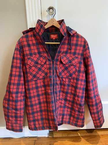 Supreme Supreme Quilted Hooded Plaid Shirt - Gem