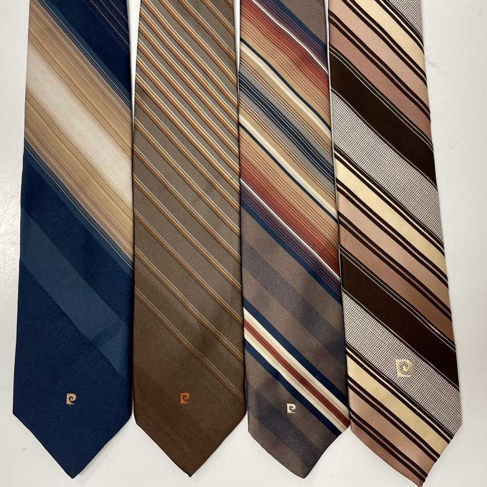 Pierre Cardin LOT of 4 Vtg 60's LOGO Neckties STR… - image 3