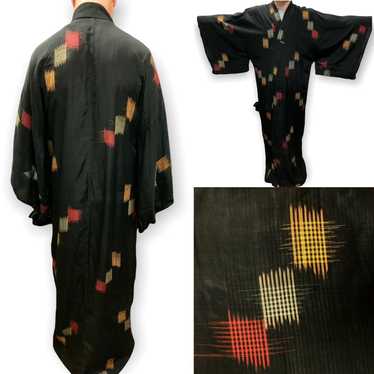 Other 50's Japanese KIMONO ATOMIC Rayon Robe Jack… - image 1