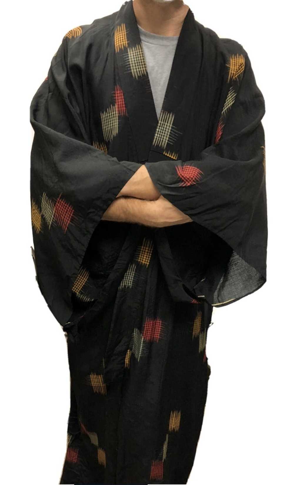 Other 50's Japanese KIMONO ATOMIC Rayon Robe Jack… - image 2