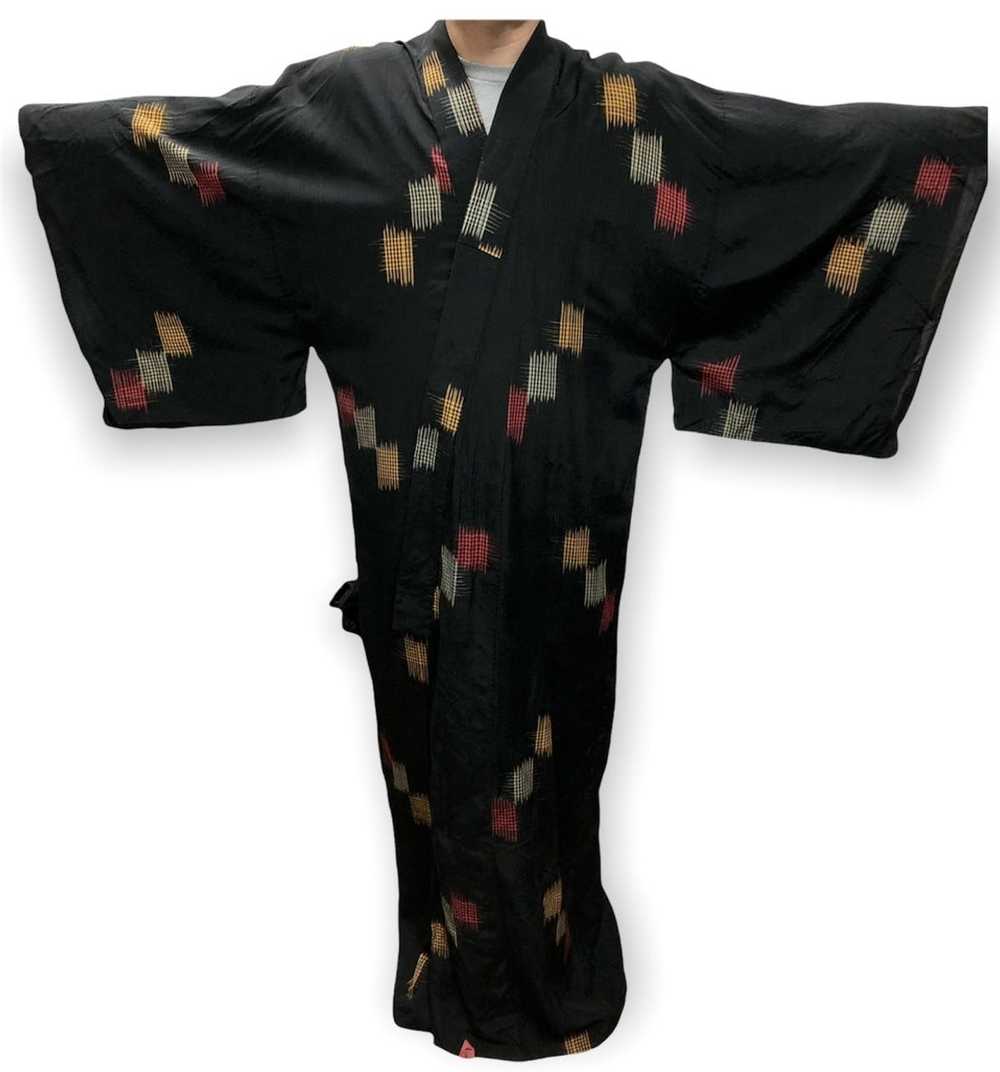 Other 50's Japanese KIMONO ATOMIC Rayon Robe Jack… - image 4