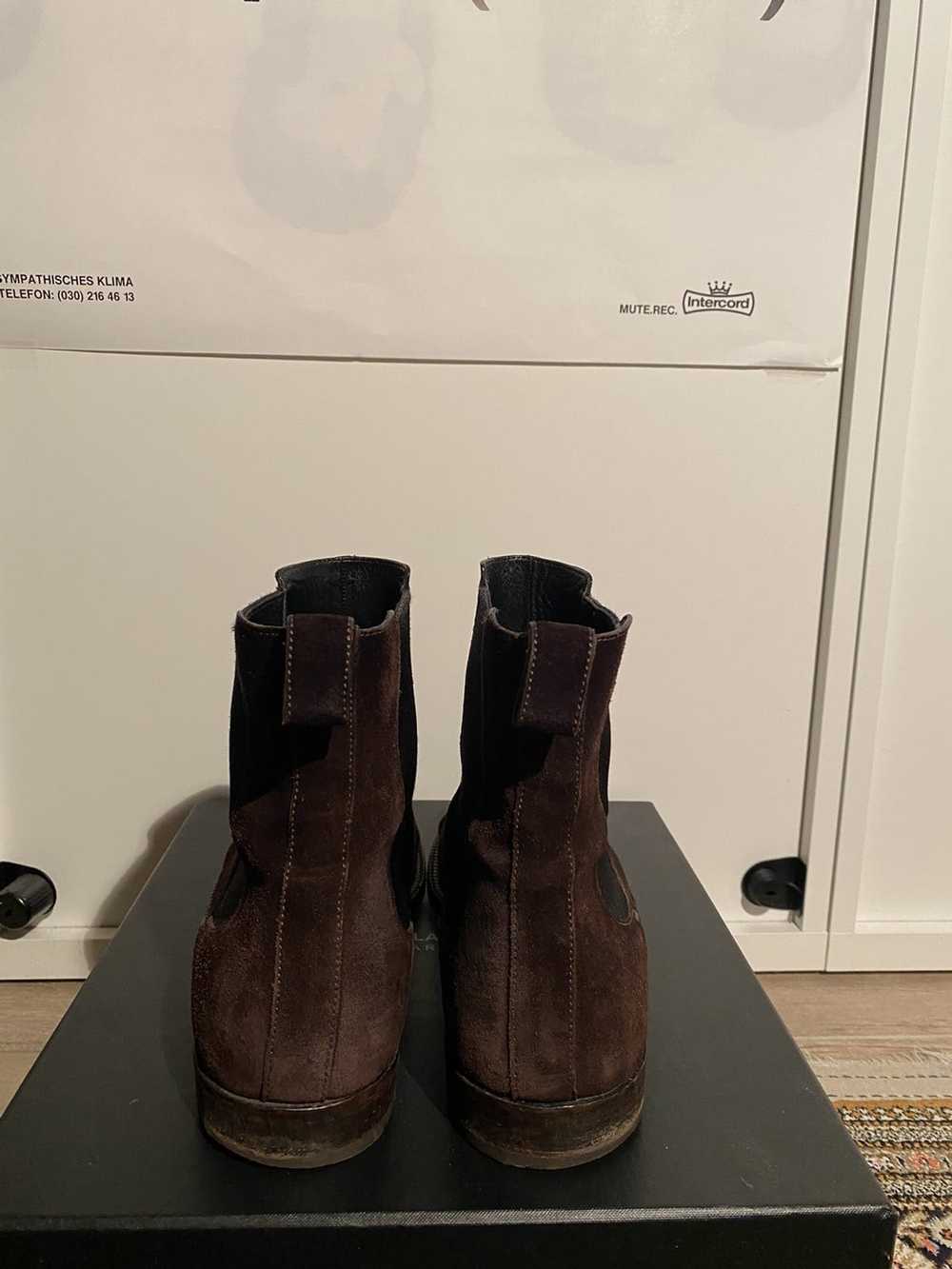 Gucci Brown Tan Chelsea Suede Boots - image 4