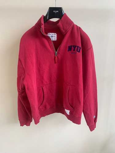 Champion NYU Stern Embroidered Hoodie in Red