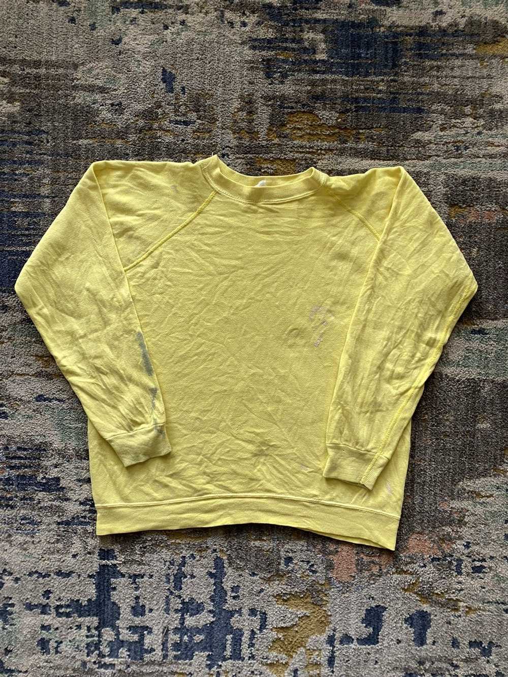 Vintage 1960’s painters yellow sweatshirt - image 1