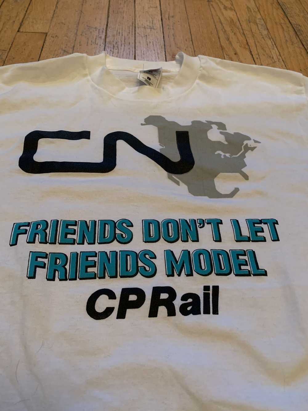 Vintage Vintage CN CP Rail Tee Shirt Large - image 2