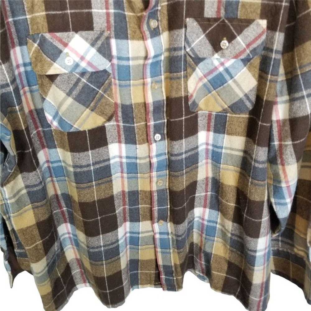 Other VTG Back Packer Mens XL/17-17.5 Brown Plaid… - image 3