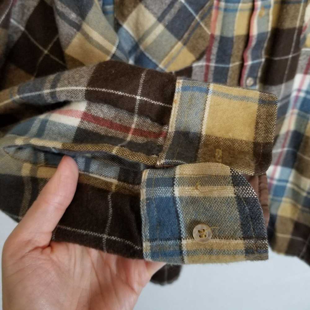 Other VTG Back Packer Mens XL/17-17.5 Brown Plaid… - image 4