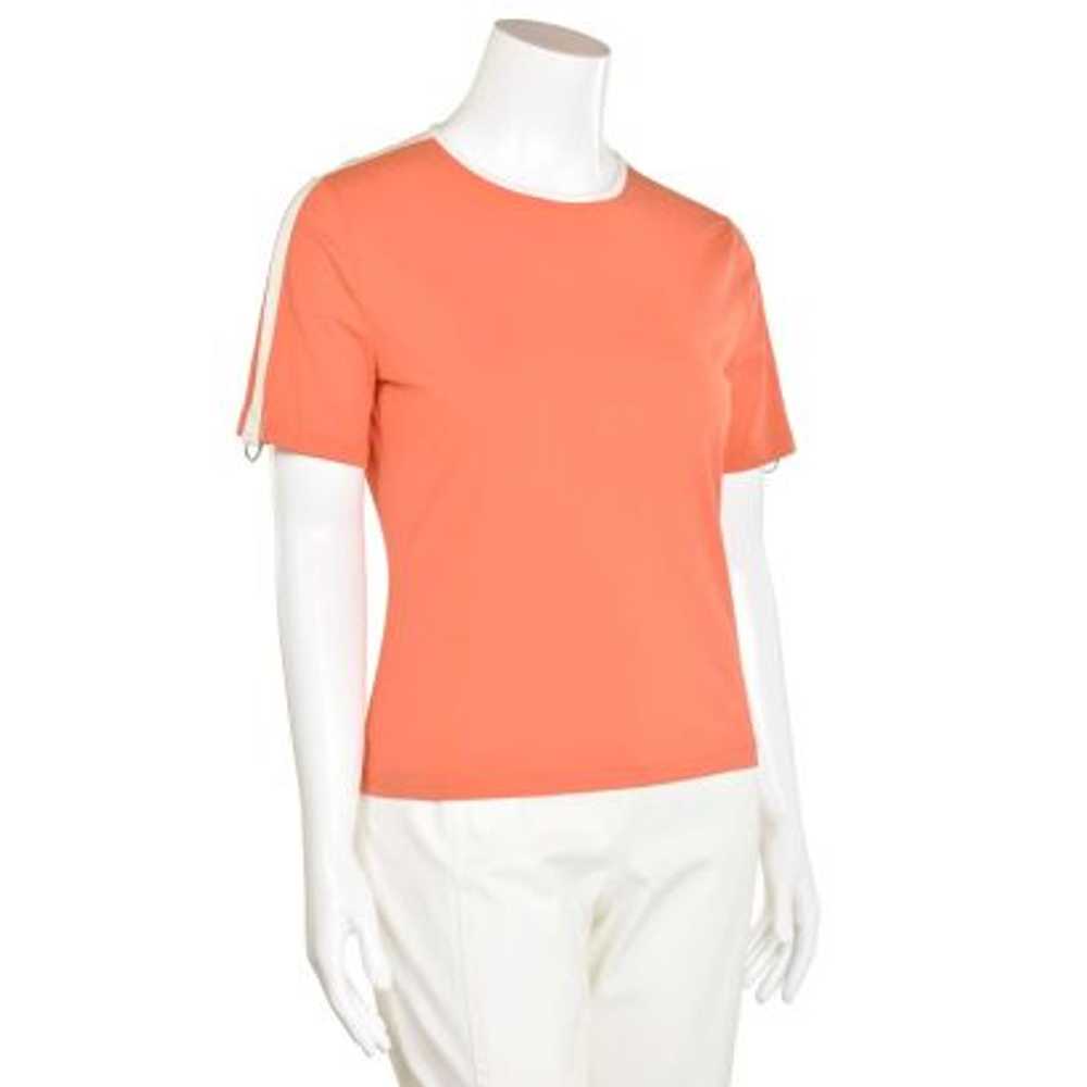 Escada Orange Jersey Knit Racer Shirt - image 2