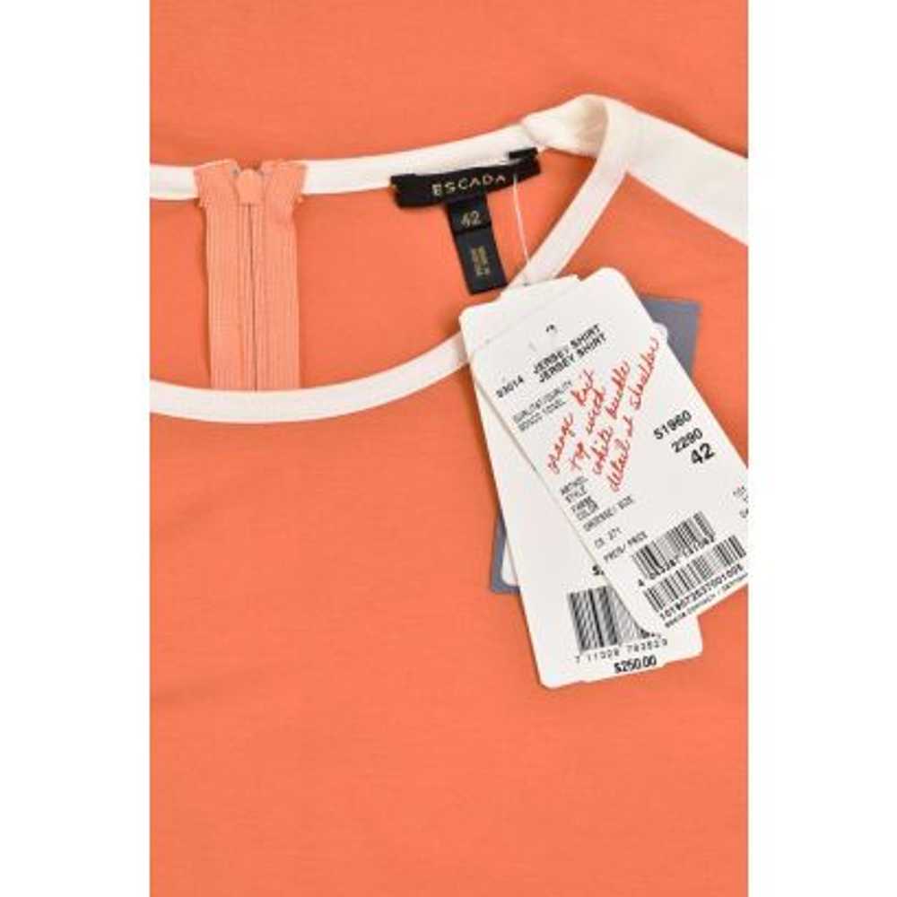 Escada Orange Jersey Knit Racer Shirt - image 6
