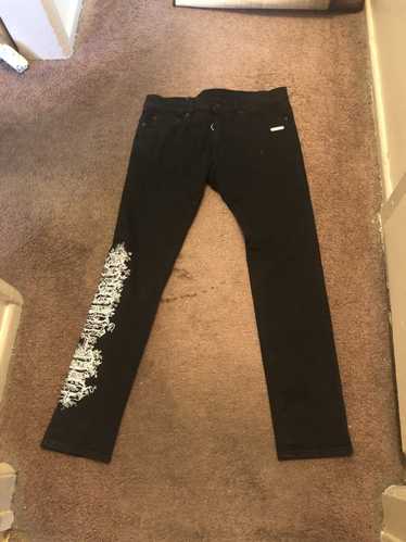 Off-White Off-white Gothic Embroidered Jeans