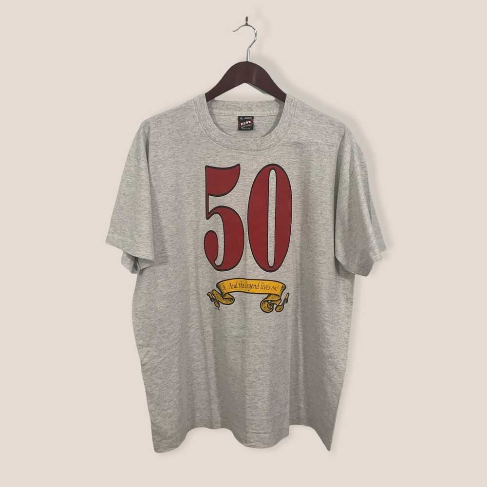 Fruit Of The Loom × Vintage 90s Funny 50th Birthd… - image 2