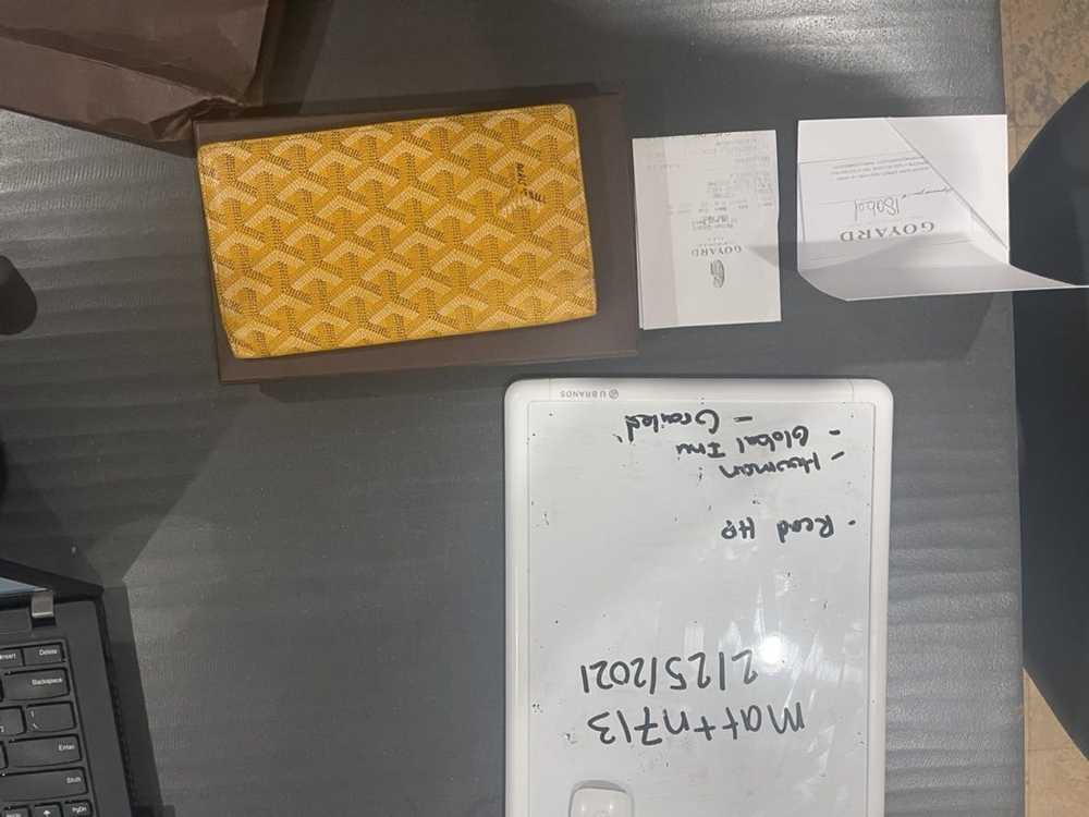 Goyard Goyard Yellow Long Richelieu Leather Canva… - image 3