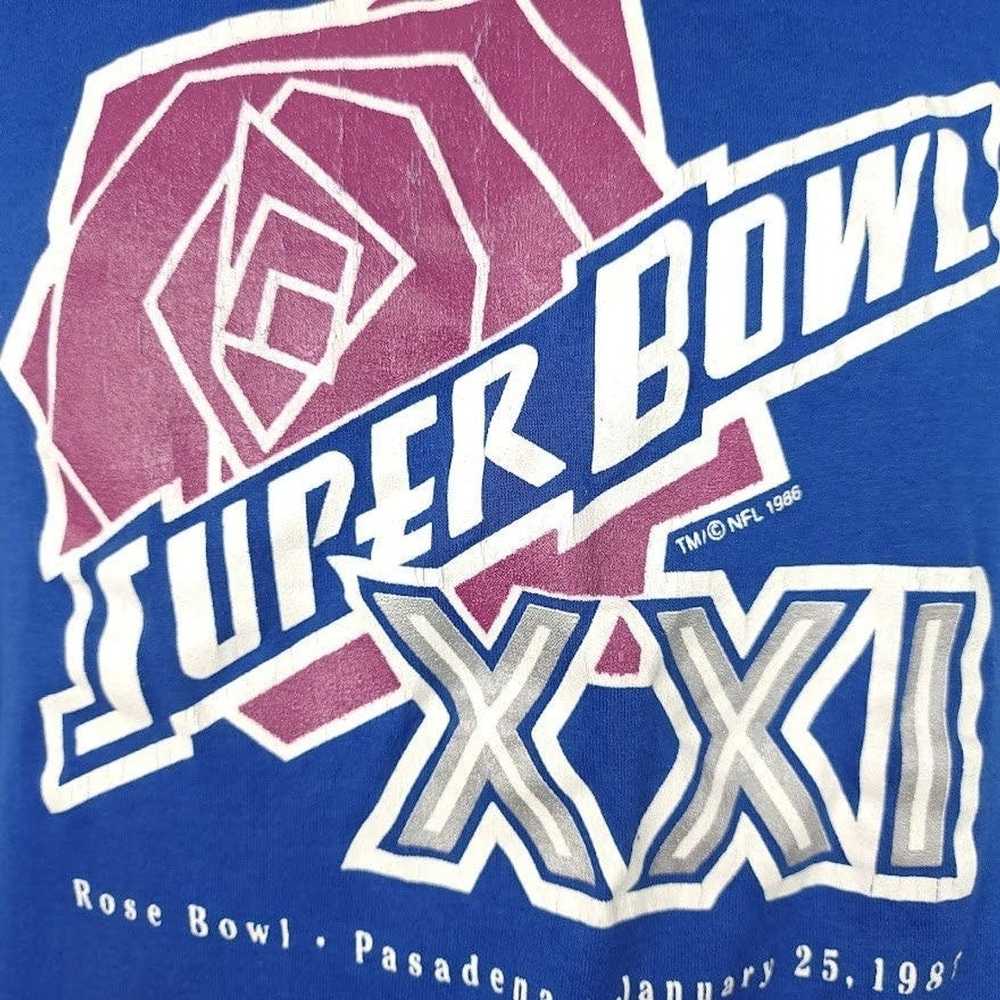 NFL Super Bowl XXI T Shirt Vintage 80s 1987 New Y… - image 2