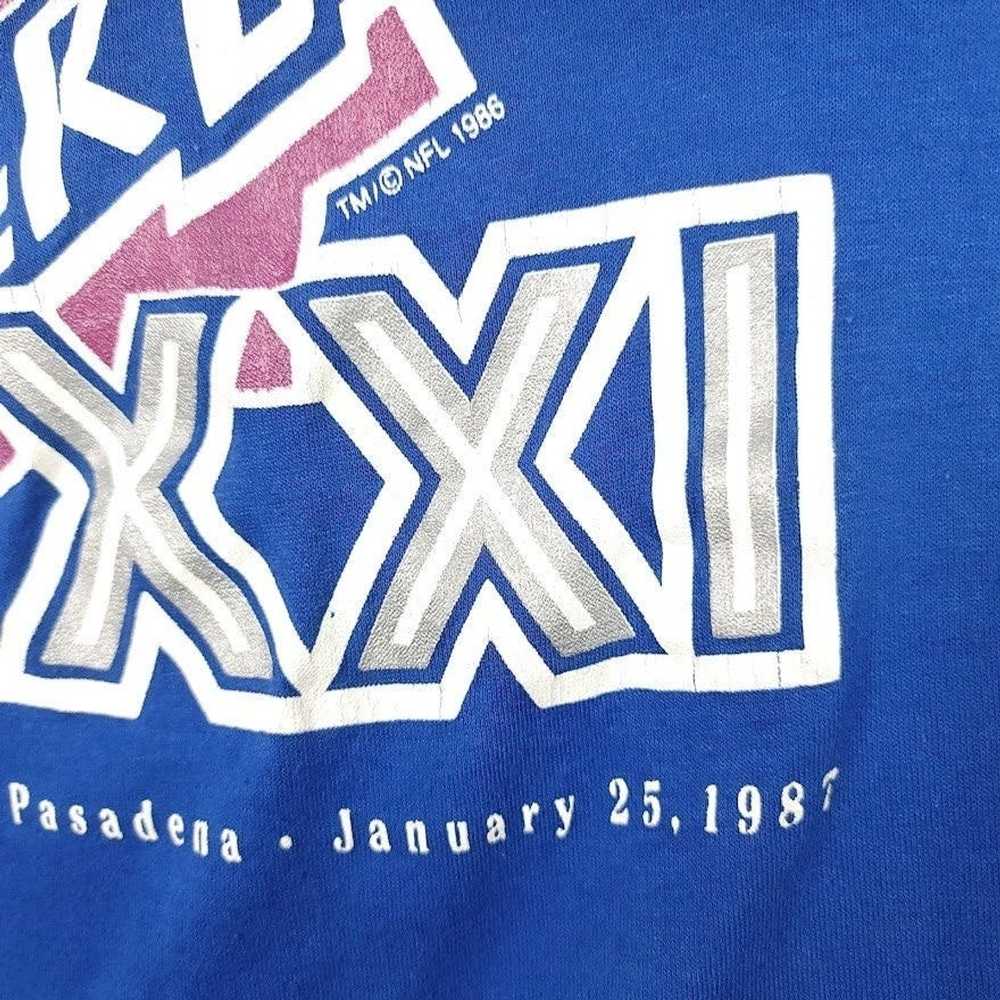 NFL Super Bowl XXI T Shirt Vintage 80s 1987 New Y… - image 3