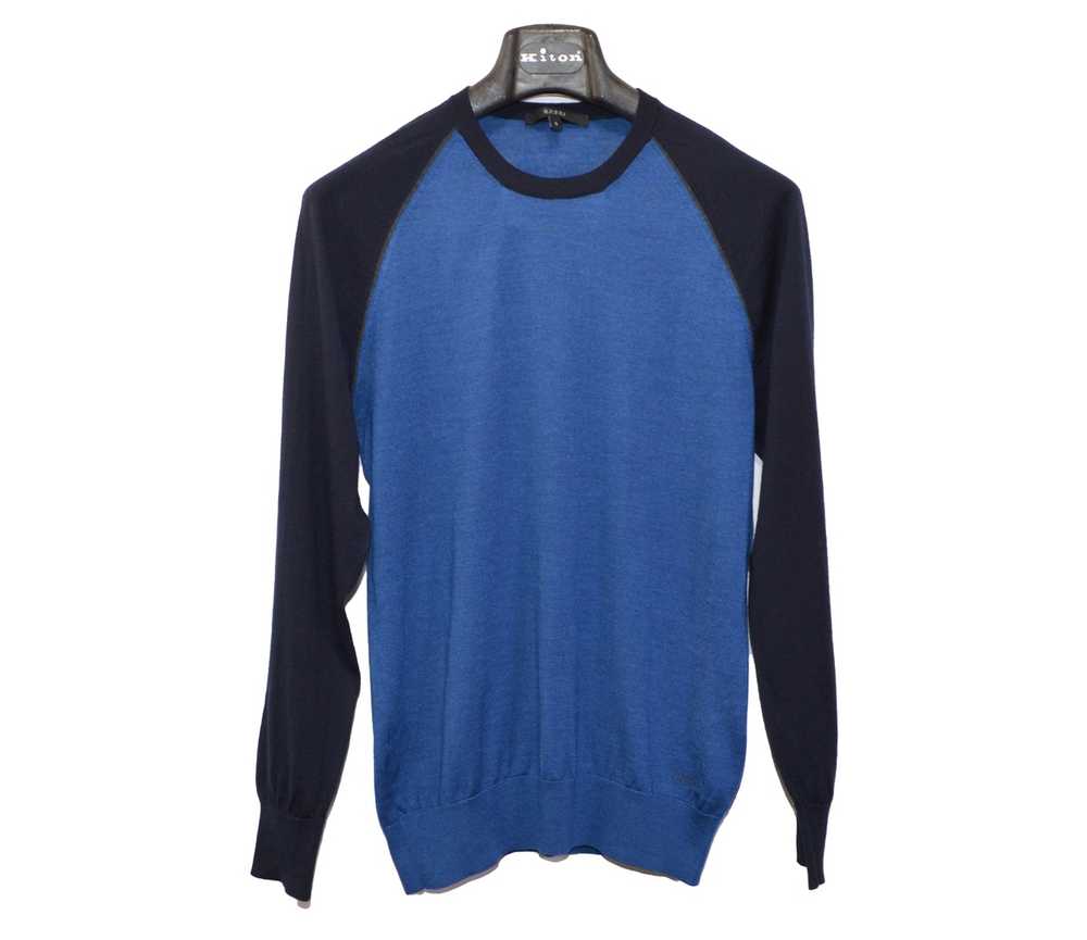 Gucci Men's Gucci Pullover Sweater S Blue Wool & … - image 1