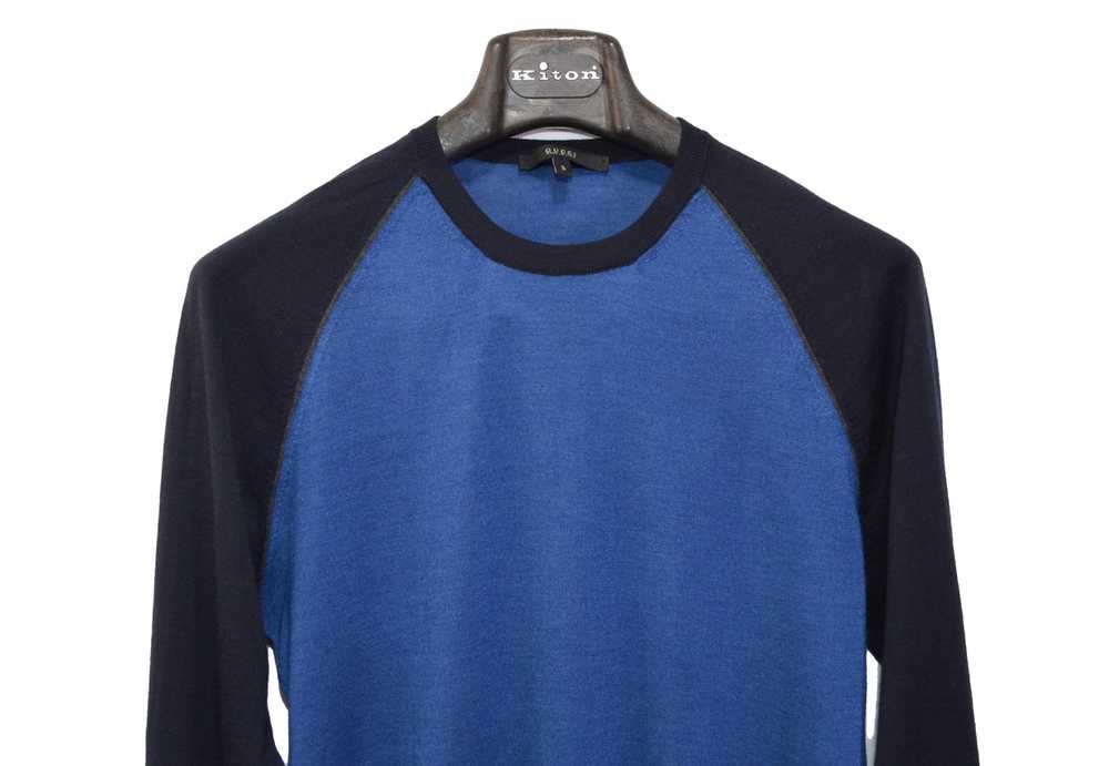 Gucci Men's Gucci Pullover Sweater S Blue Wool & … - image 2