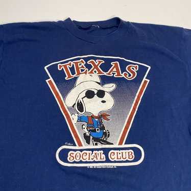 Ncaa × Peanuts × Vintage 80’s Snoopy Texas Social… - image 1