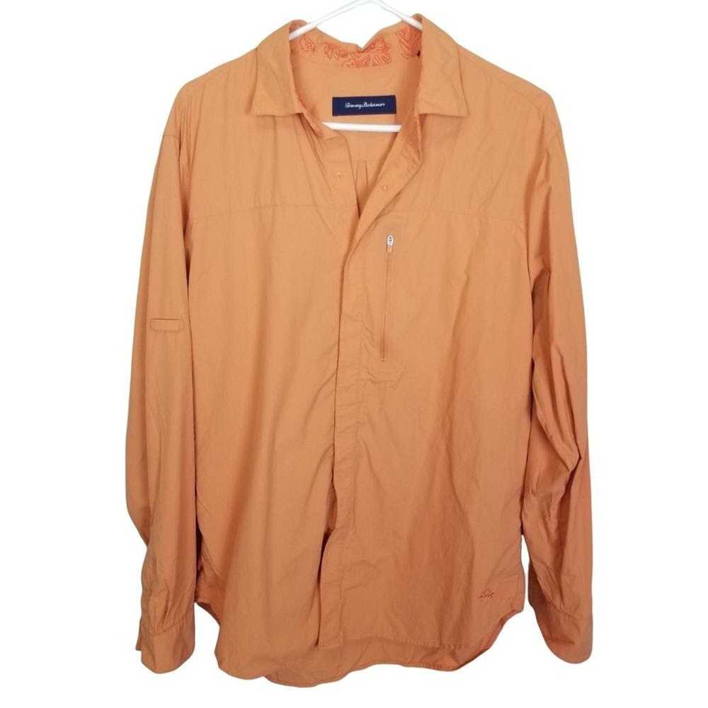 Tommy Bahama Tommy Bahama Mens M Orange Snap Butt… - image 1