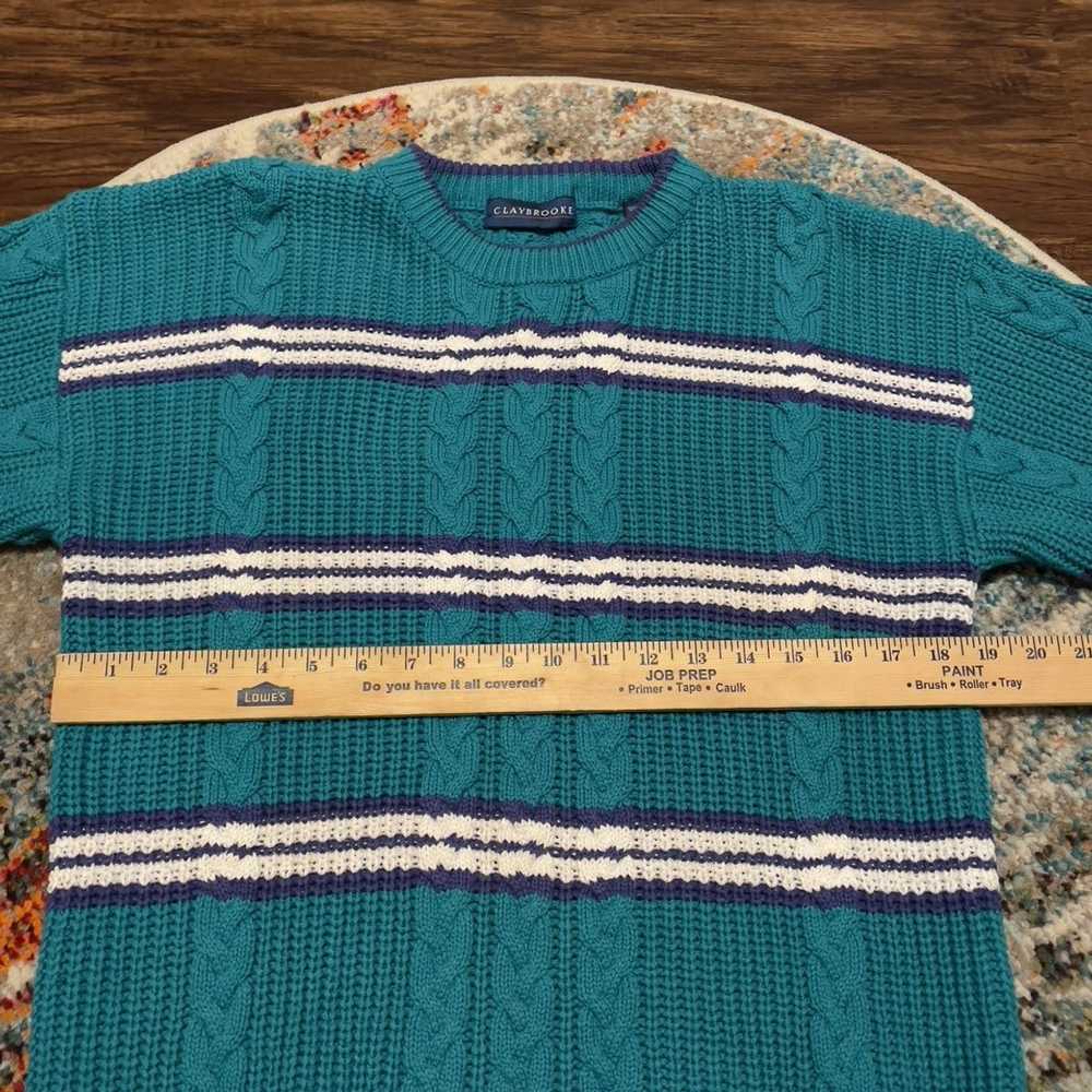 Coloured Cable Knit Sweater × Vintage Vintage Cla… - image 4