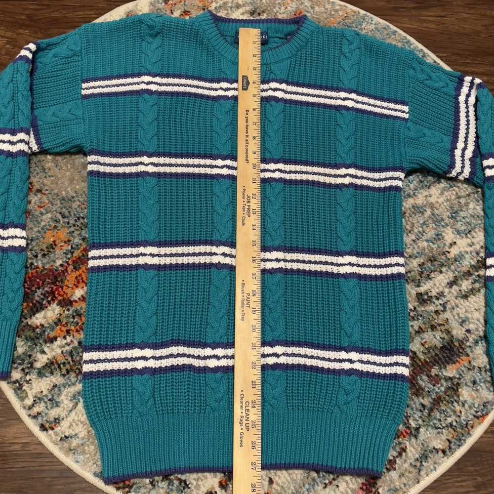 Coloured Cable Knit Sweater × Vintage Vintage Cla… - image 5