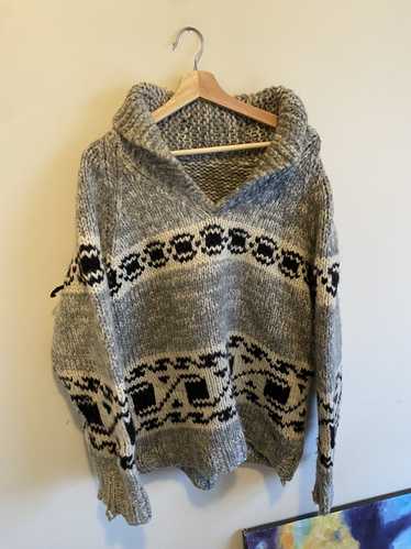 Vintage 🇨🇦 40s Cowichan Knit Hand Sweater Wool C