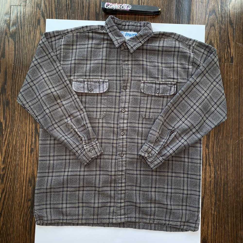 Flannel × Streetwear × Vintage Utility Button Up … - image 1