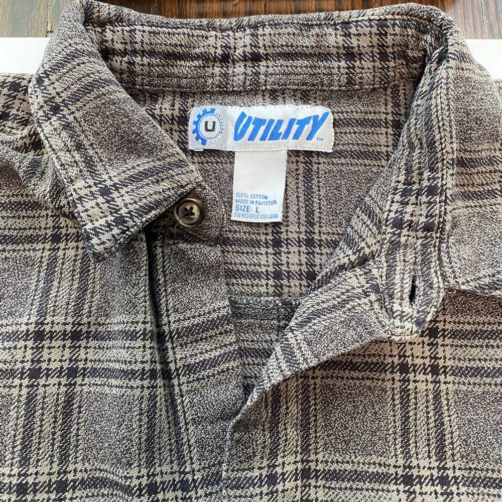 Flannel × Streetwear × Vintage Utility Button Up … - image 3
