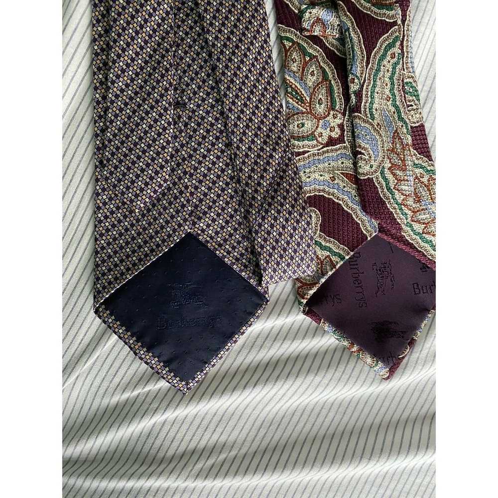Burberry Burberry Vintage Silk Ties Made In The U… - image 3