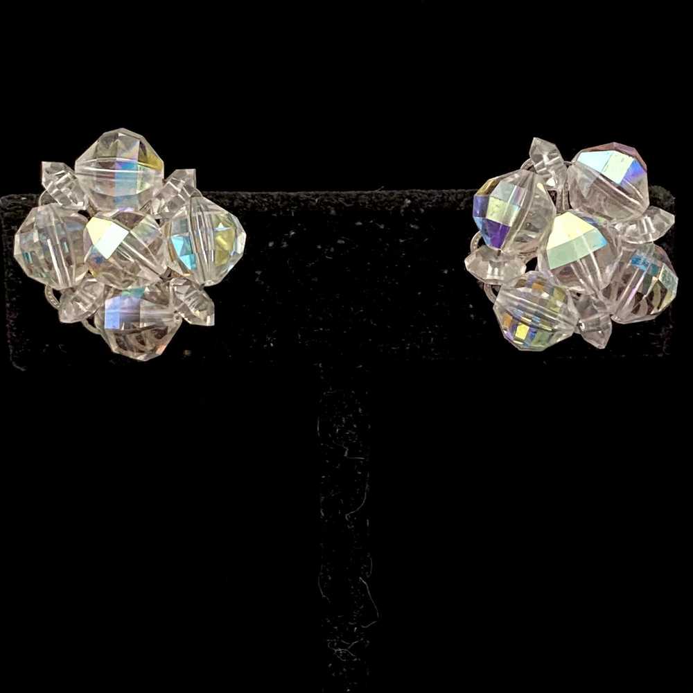 1950s Laguna Glass Crystal Earrings - image 1