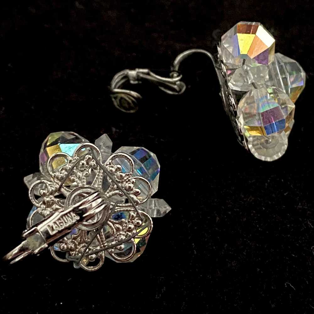 1950s Laguna Glass Crystal Earrings - image 2