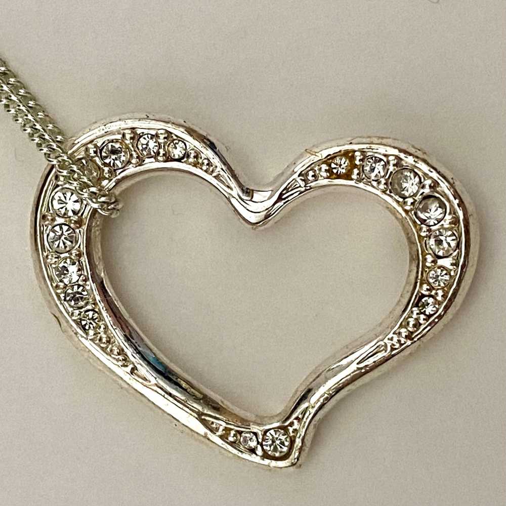 2007 Avon Pave Heart Necklace - image 2