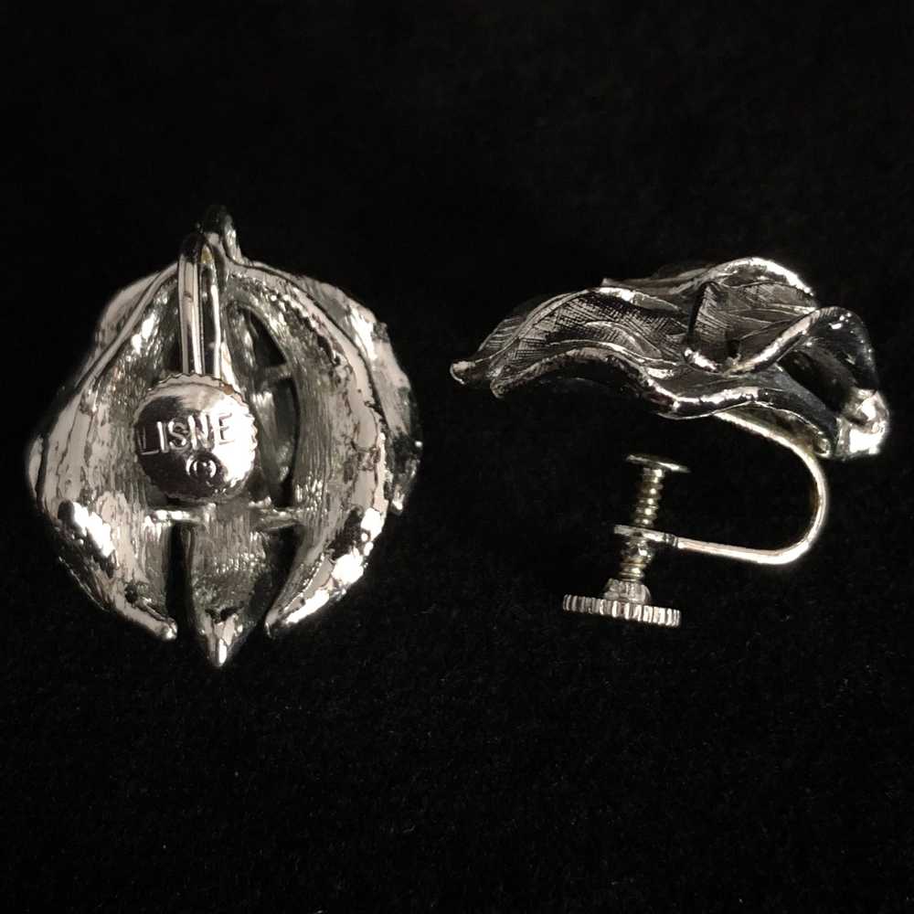 Late 50s/ Early 60s Linser Leaf Earrings - image 2