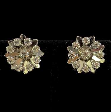 1950s Bugbee & Niles (B.N) Rhinestone Earrings - image 1