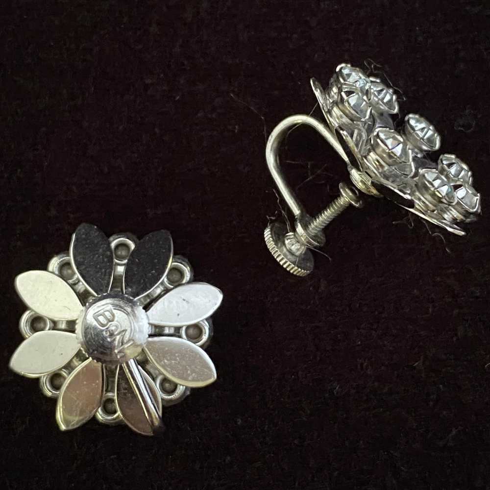 1950s Bugbee & Niles (B.N) Rhinestone Earrings - image 2