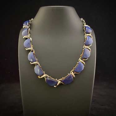 Late 50s/ Early 60s Coro Blue and Silver Necklace