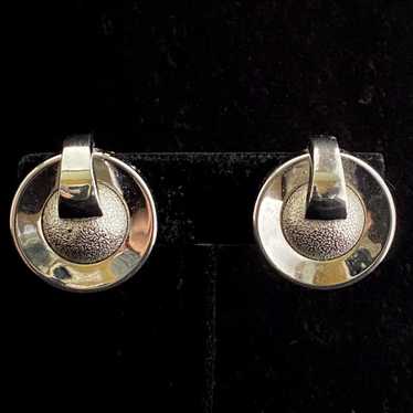 1950s Coro Silver Space Age Earrings - image 1