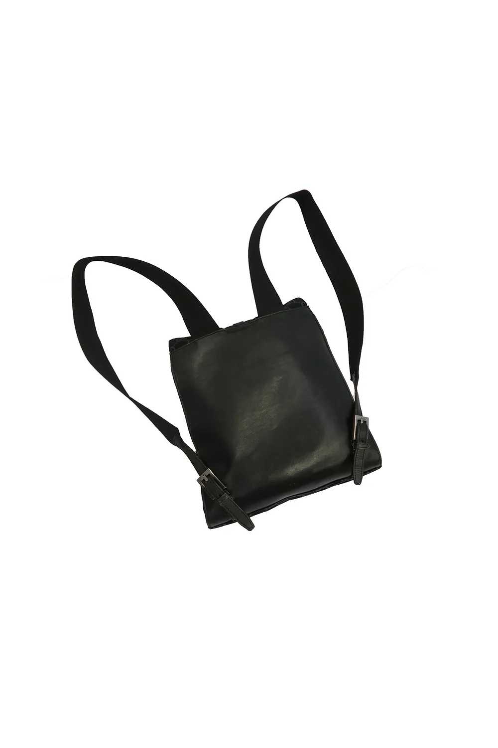 Vintage Gucci GG Monogram Suede Leather Backpack … - image 2