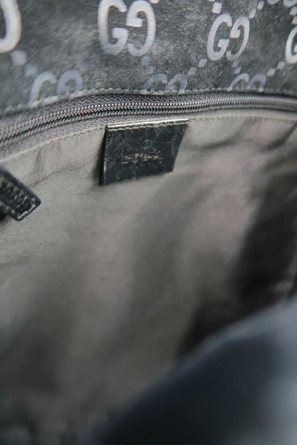 Vintage Gucci GG Monogram Suede Leather Backpack … - image 3