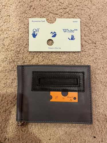 Off-White OFF-WHITE Plaque Calf Bill Clip Wallet