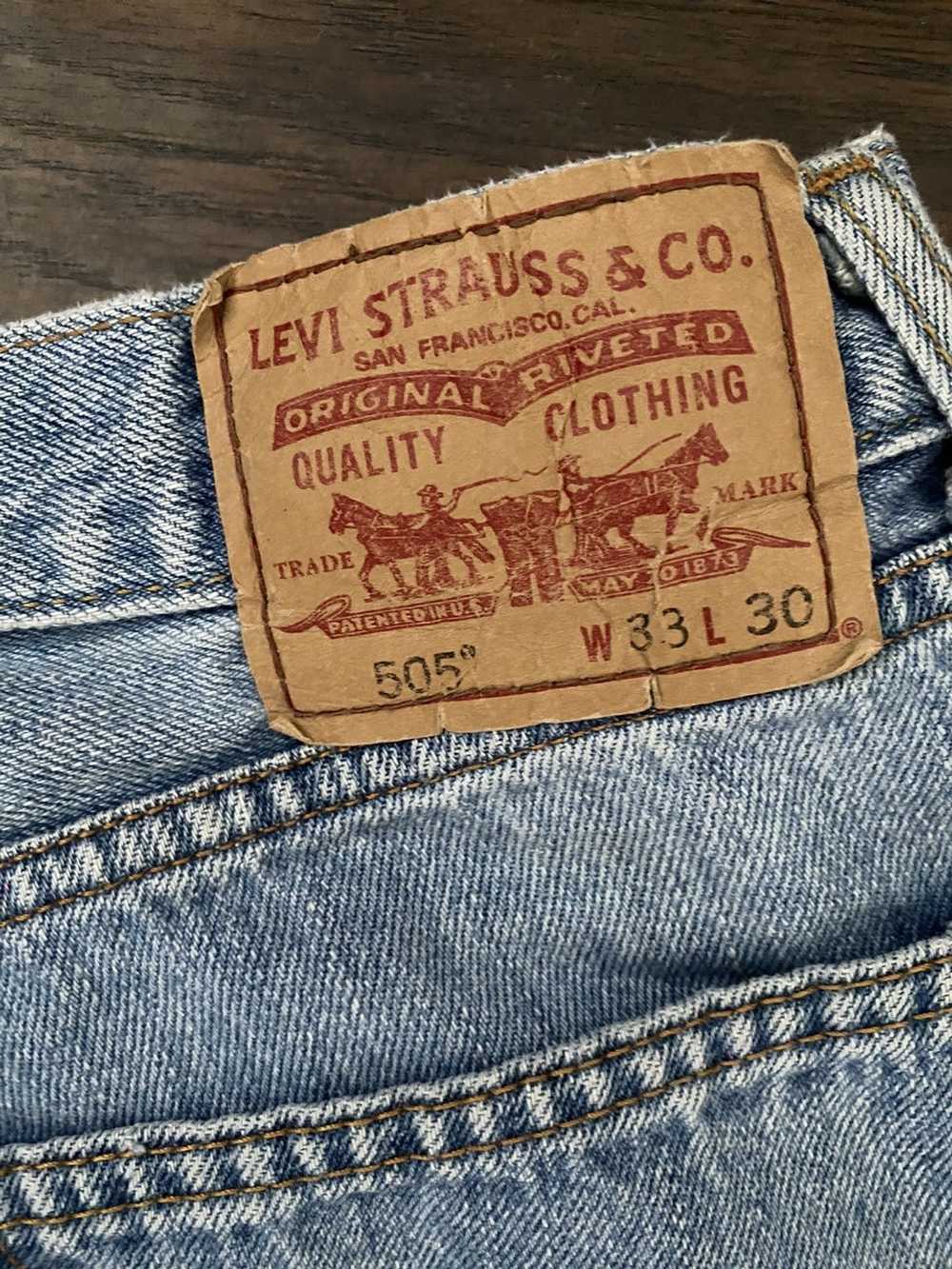 Levi's × Vintage Light Wash Levis 505 - image 3