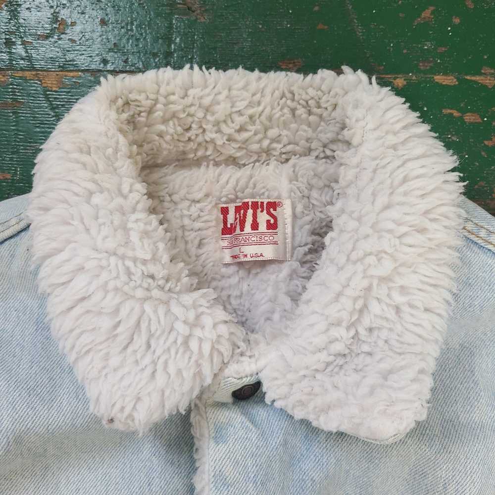 Levi's × Vintage 80's/90's Shearling lined Levi's… - image 2