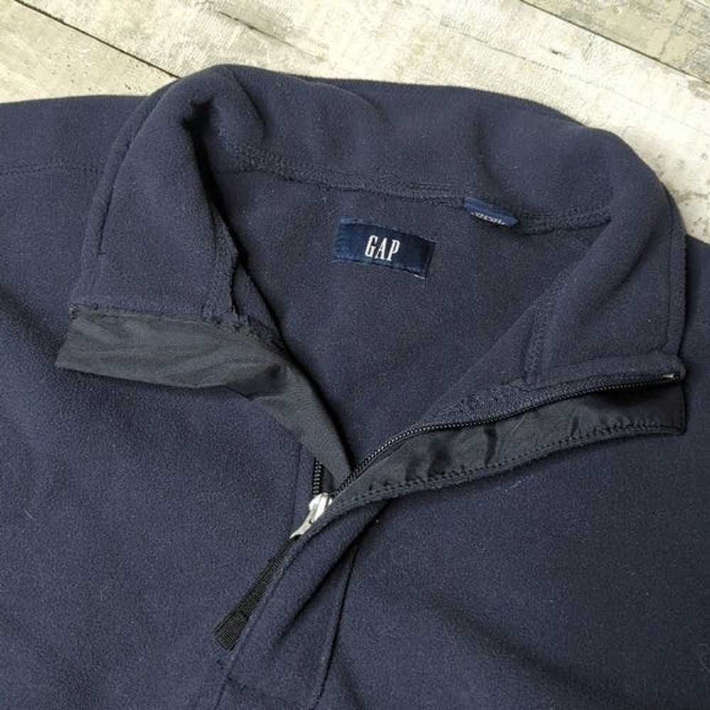 Gap Vintage gap quarter zip fleece long sleeve ja… - image 2