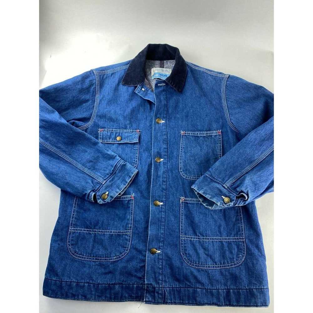 Sears Vintage 70s SEARS Blanket Lined Denim Chore… - image 1