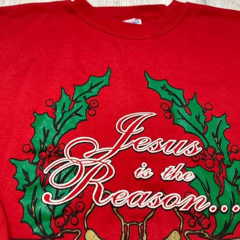 Vintage Vintage 'Jesus is the Reason' Crewneck - image 2