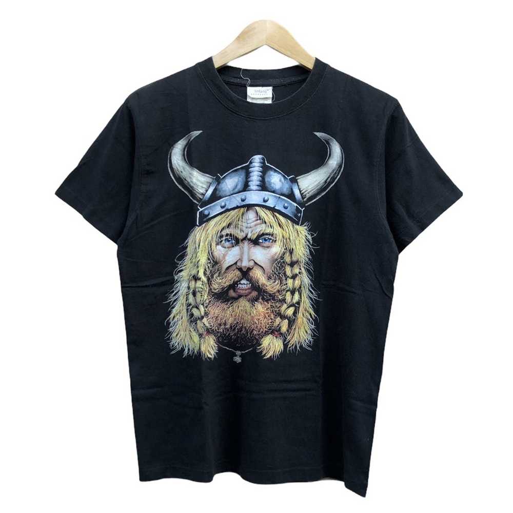 Tee × Vintage Vintage Viking Thor hammer Tee - image 1