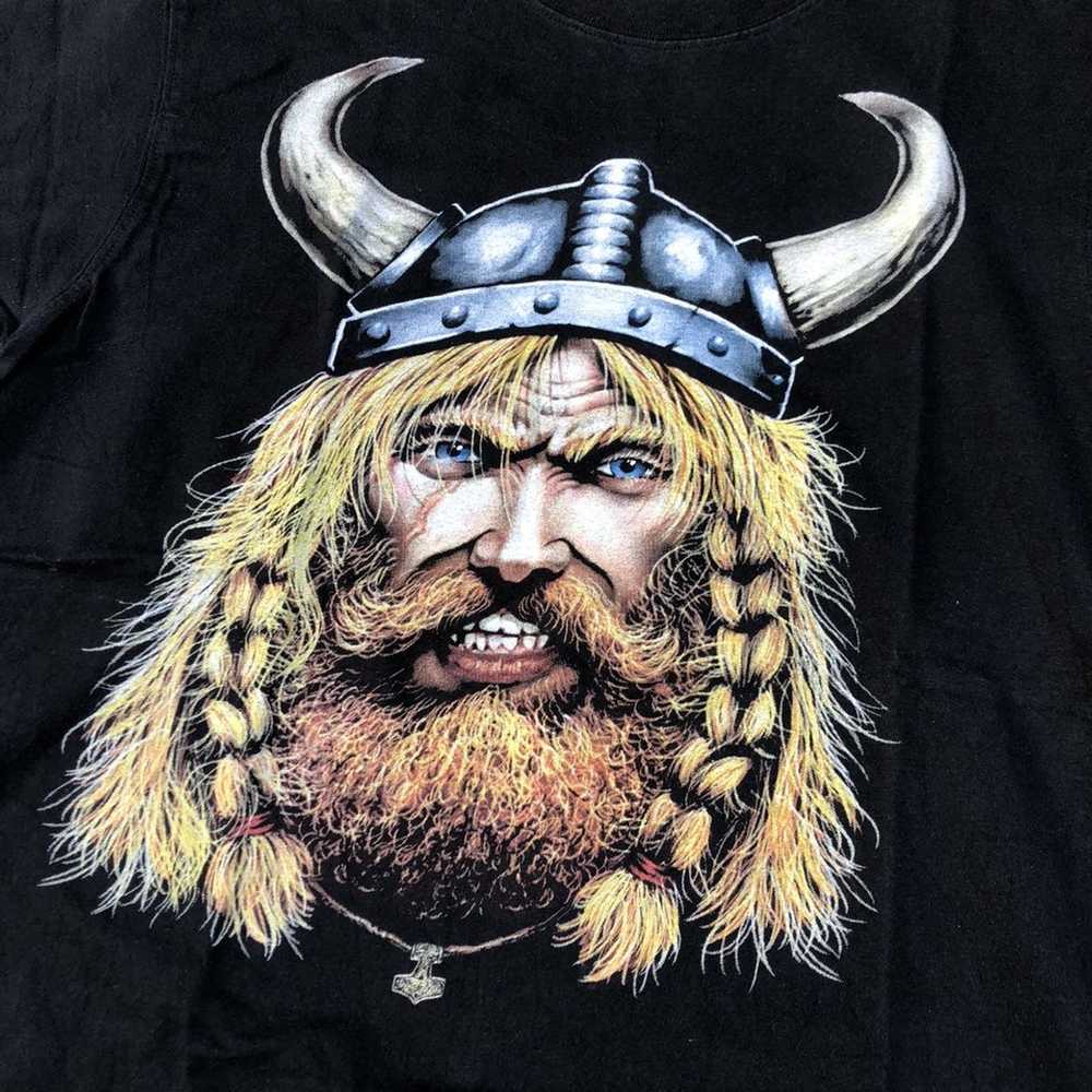 Tee × Vintage Vintage Viking Thor hammer Tee - image 4